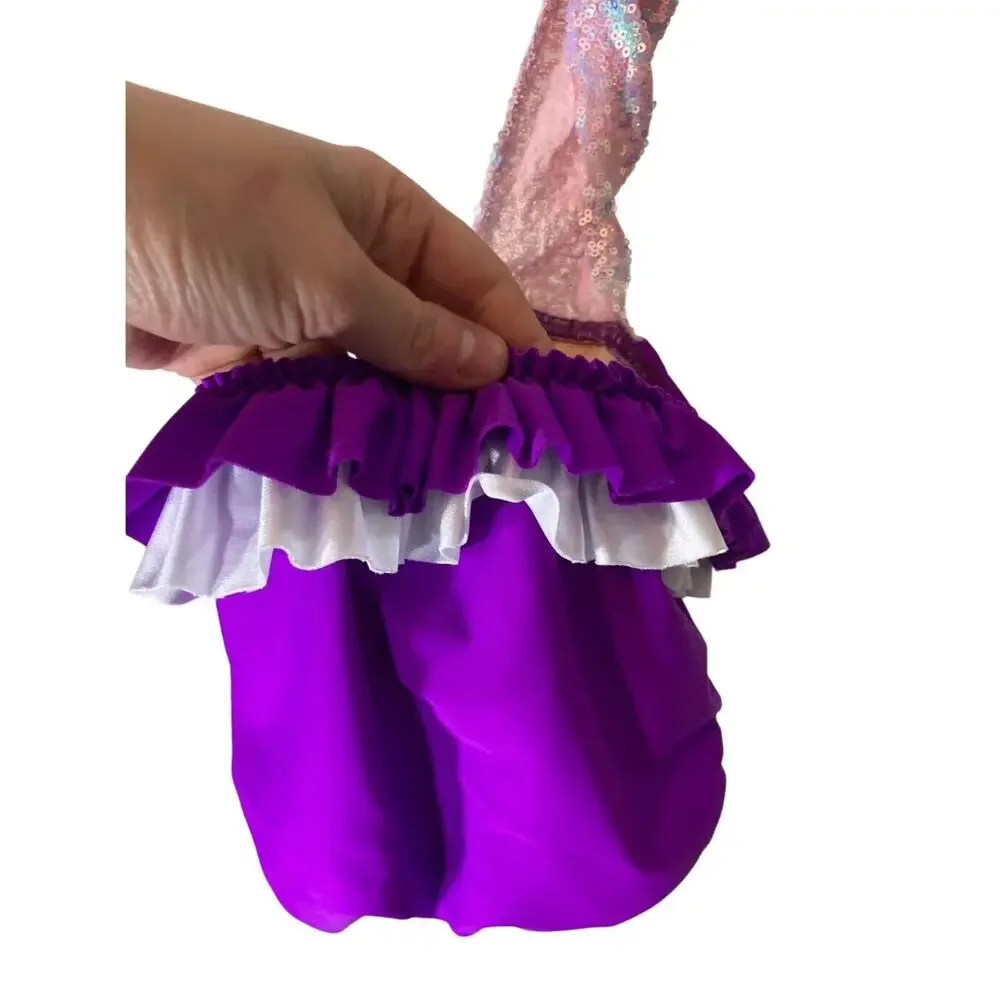 Reverence Purple Youth Medium Sequins One Piece Cut Out  Dance Unitard.Leotard - Picture 2 of 6